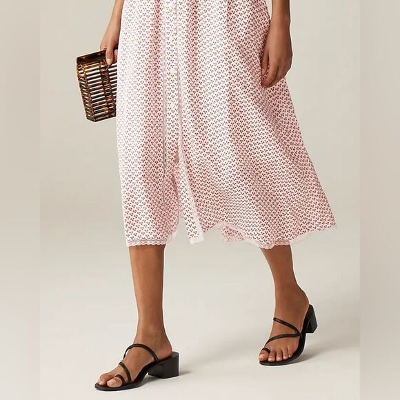 NWT J CREW Wren lace-trim shirt-dress in glossy twill - Picture 5 of 8